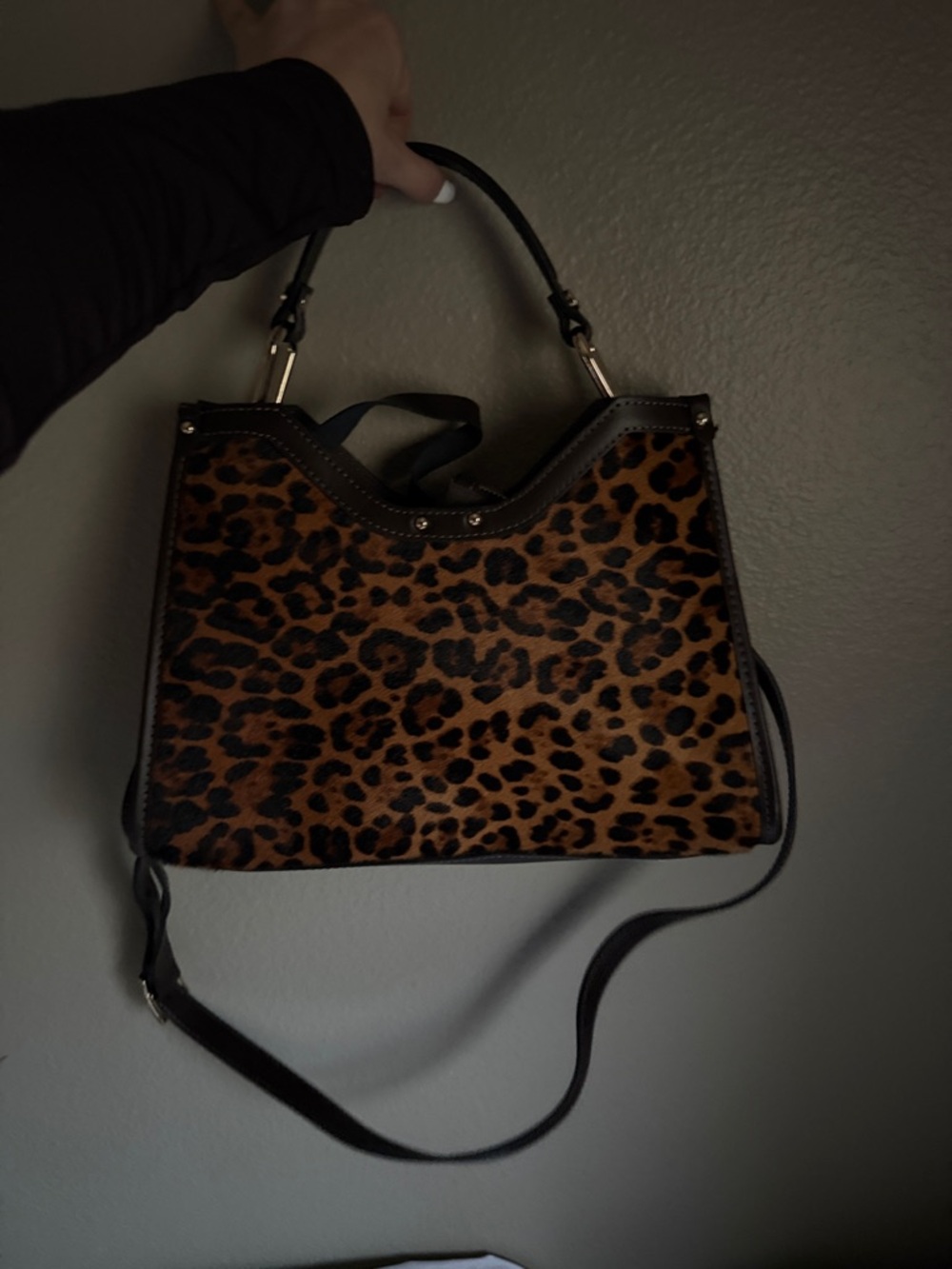 Leopard Print Women’s Handbag - Brown